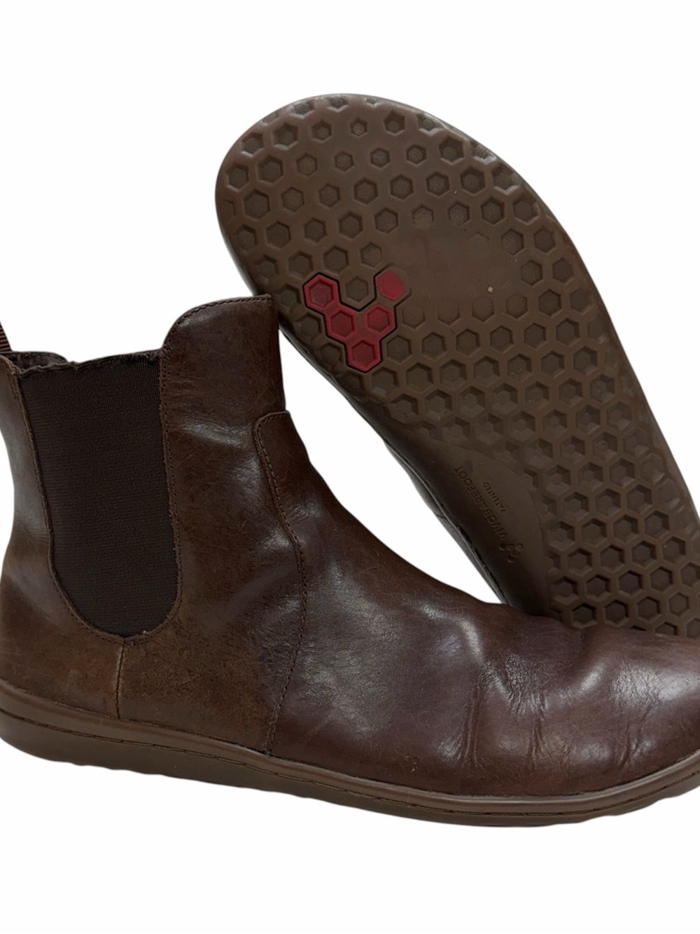 Vivobarefoot Fulham Boots Mens 8 41 Brown Leather Chelsea Minimal Barefoot Shoes